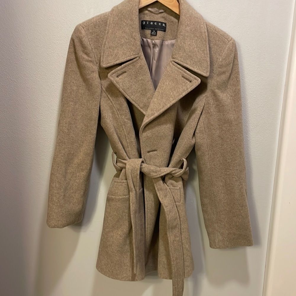 Giacca woman’s wool tan coat